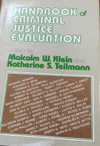 Handbook Of Criminal Justice Evaluation